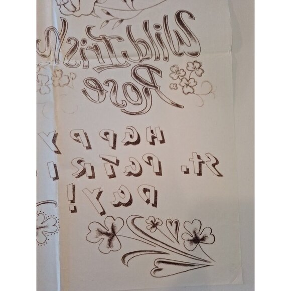 Irish Sayings & Wid Rose 2515 Fashion Painting Iron on Transfer St Patrick's Day - Picture 4 of 11